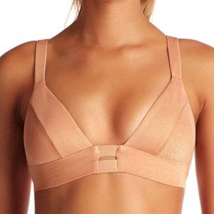 Neutra Bralette Top - Rose Gold Metallic